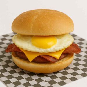 Breakfast Sandwich Eggs with Turkey Bacon & Cheese